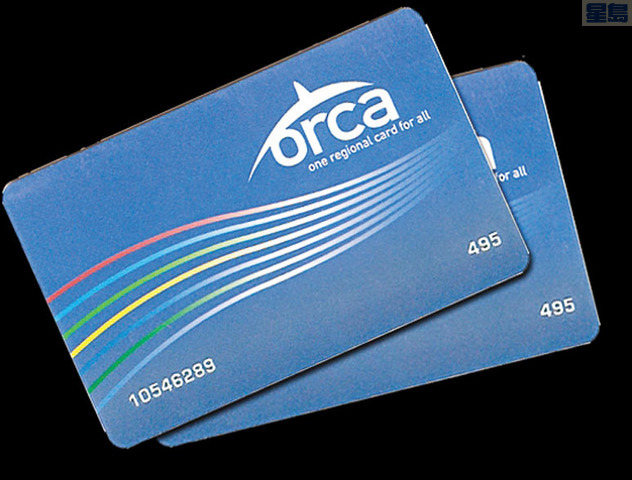 普吉灣地區的公交電子收費卡ORCA。金縣公車局