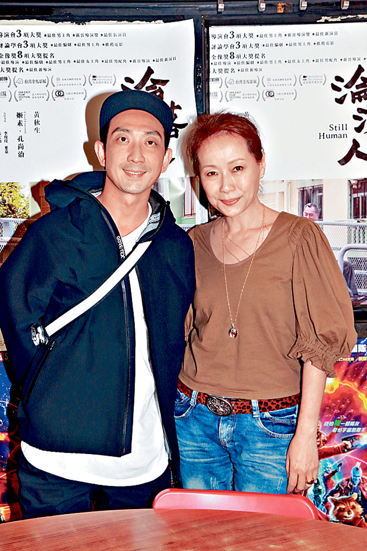 ■葉童(右)因此片獲菲律賓人認識,李璨琛則獲老婆支持有進步空間。