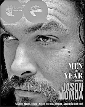 《水行俠》Jason Momoa獲澳洲版《GQ》選為「年度男士」。