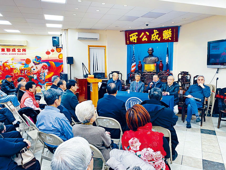 聯成公所2月8日舉辦會議,宣布黃達良辭職,梁漢本以副主席身分接管聯成公所。資料圖片