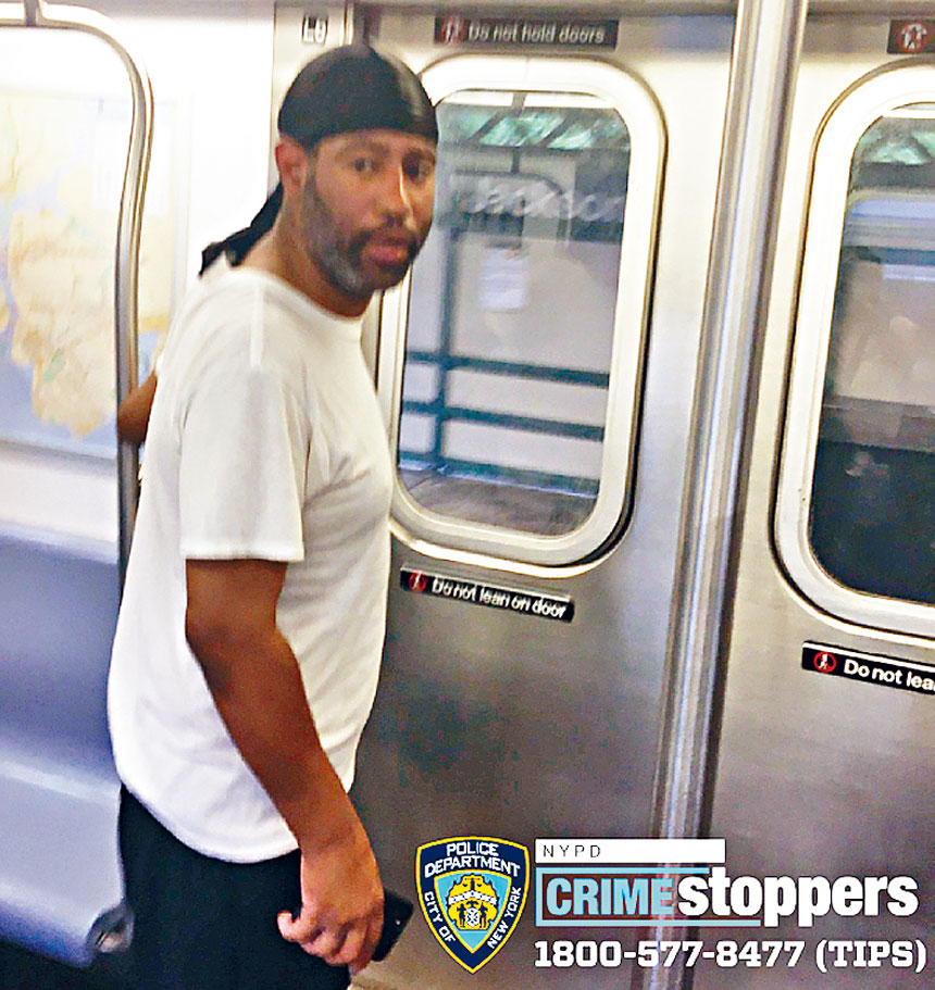 圖為涉案男嫌。 NYPD