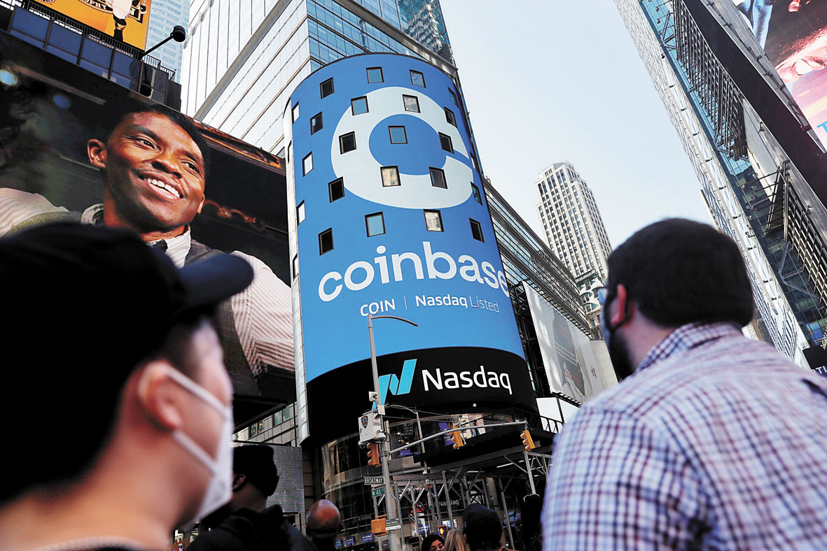 Coinbase上市被視為將加密貨幣進一步推向主流投資。路透社