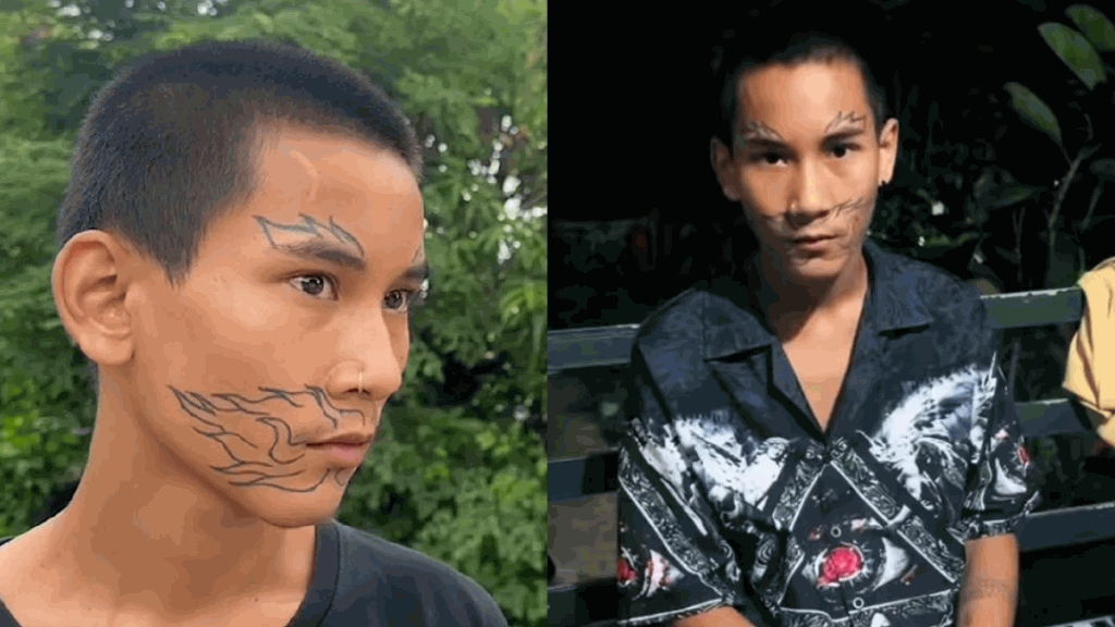 泰國16歲俊男衝動面上紋身  超後悔：搵